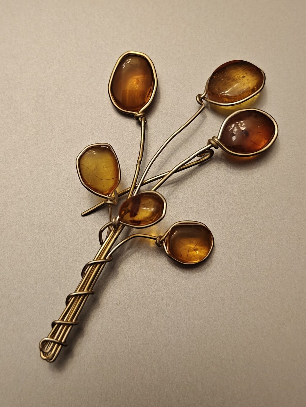 Genuine Baltic Amber Brooch
